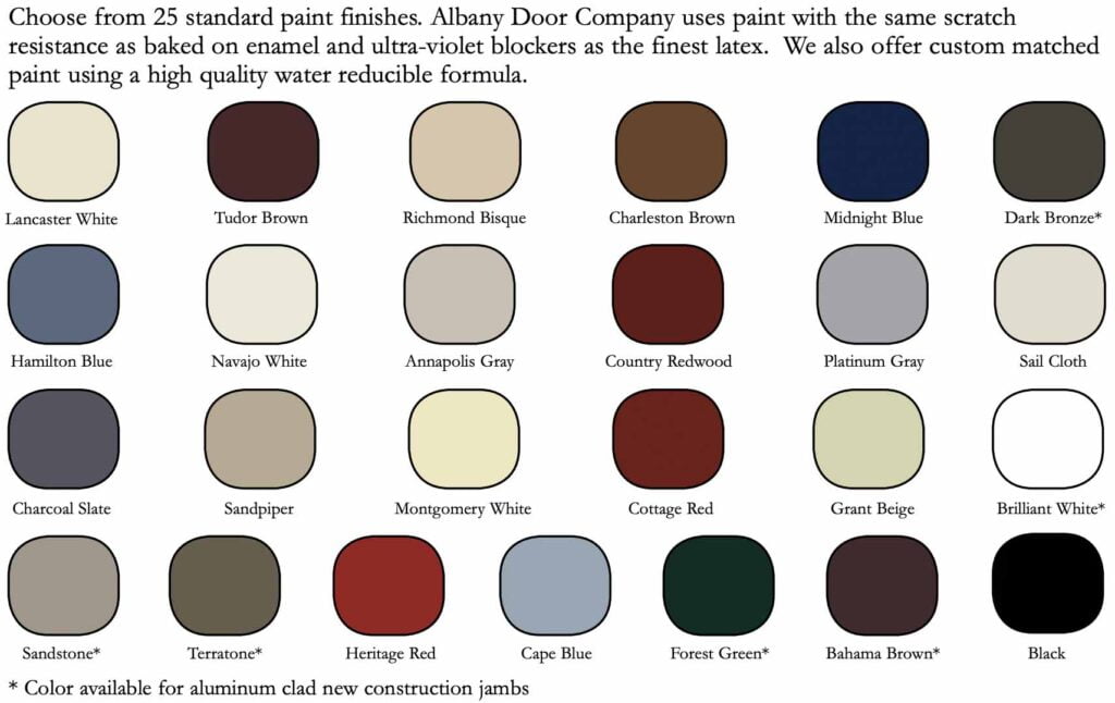 windows and doors color options